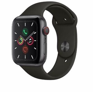Apple watch Series 5 (2019) Cellular 44 mm - Aluminum Gray Sport band black